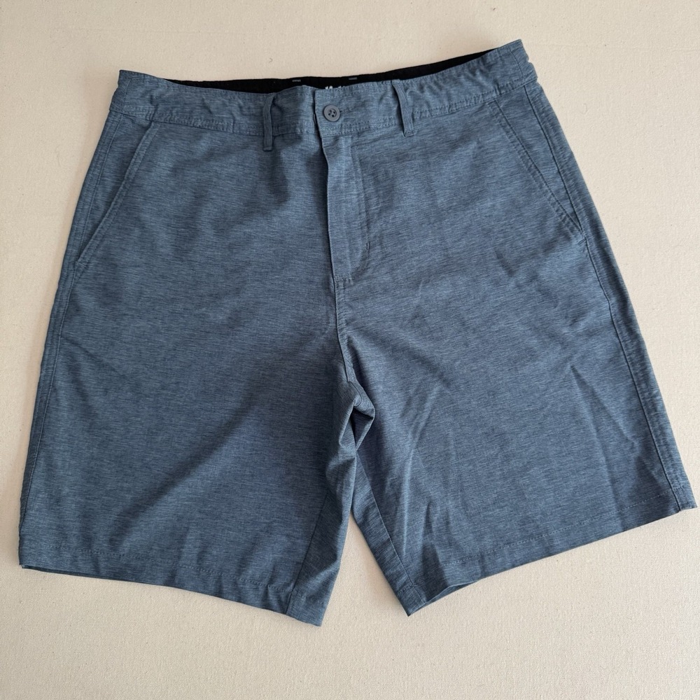 Goodfellow & Co Mens Medium Blue Unlined Swim Shorts Front/Back Pockets Waist 34